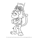 How to Draw Isambard Kingkong Brunel from Danger Mouse