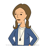 How to Draw Ms. Morris from Daria