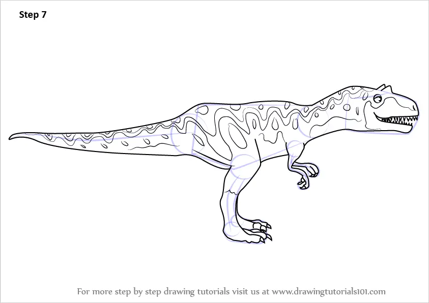 Learn How to Draw Alvin Allosaurus from Dinosaur Train (Dinosaur Train