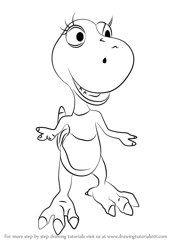 learn how to draw daphne daspletosaurus from dinosaur train dinosaur train step by step drawing tutorials