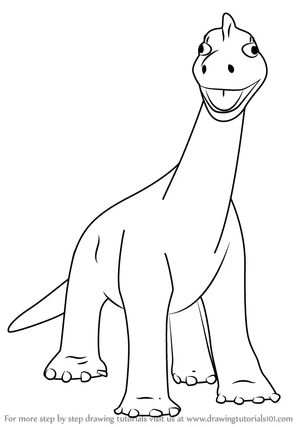 Learn How to Draw Ella Brachiosaurus from Dinosaur Train (Dinosaur Train)  Step by Step : Drawing Tutorials