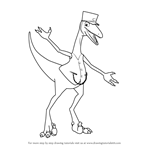 How to Draw Mr. Engineer from Dinosaur Train