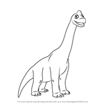 How to Draw Ned Brachiosaurus from Dinosaur Train