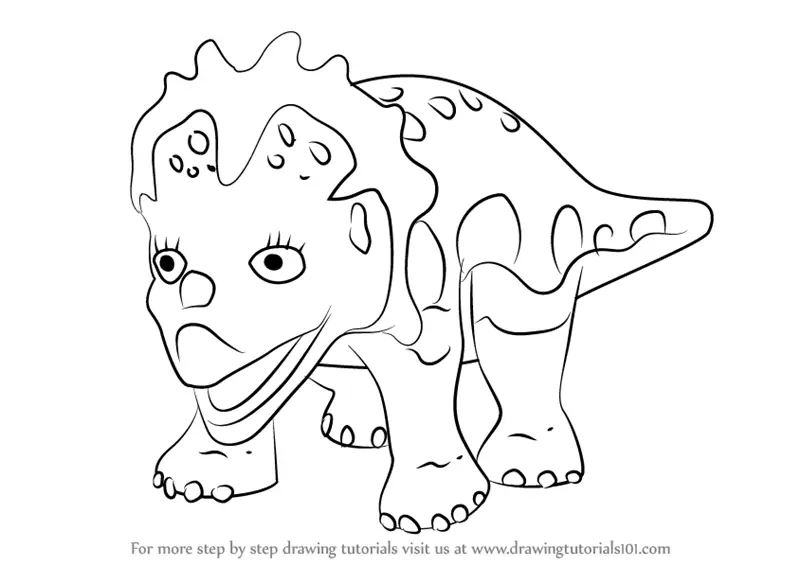 Download Learn How to Draw Stacie Styracosaurus from Dinosaur Train (Dinosaur Train) Step by Step ...
