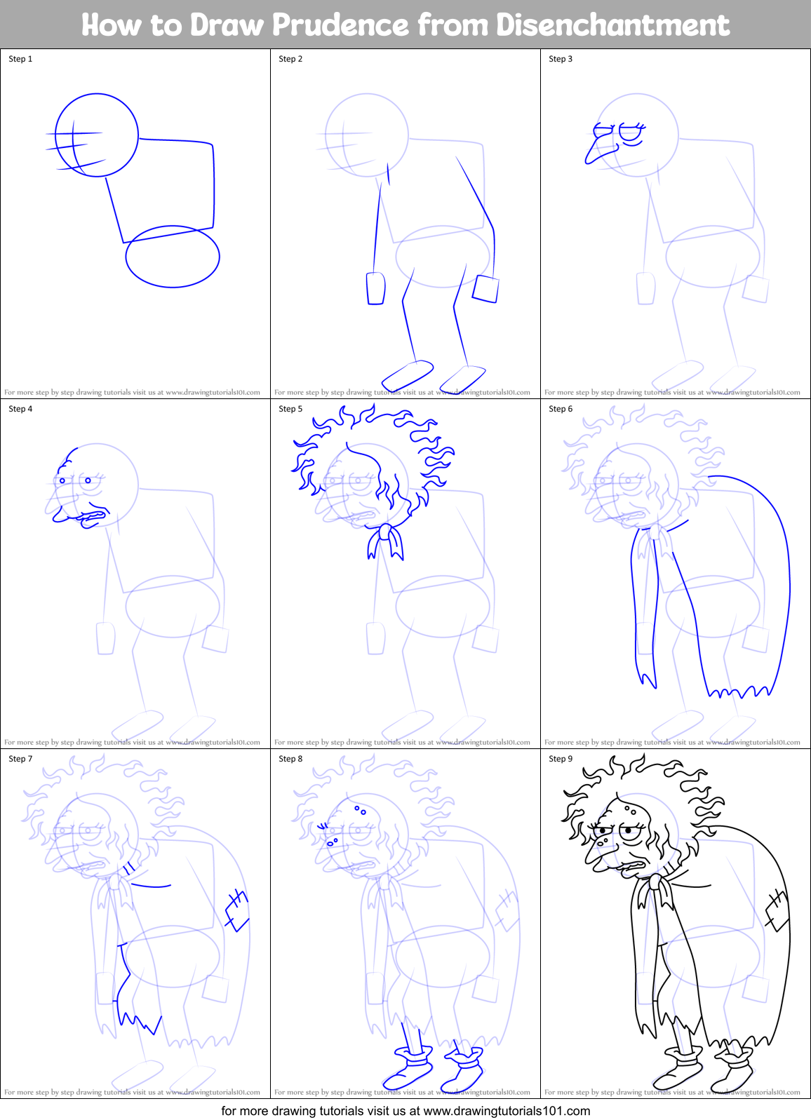 How to Draw Prudence from Disenchantment Printable Step by Step