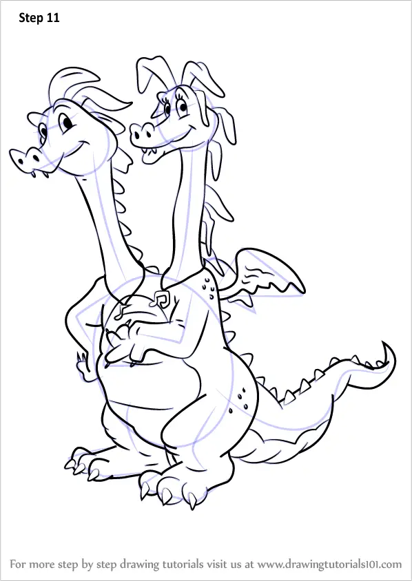 tales dragon wheezie zak draw drawing step cartoon tutorials learn