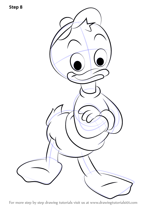 Learn How to Draw Huey Duck from Ducktales (DuckTales) Step by Step