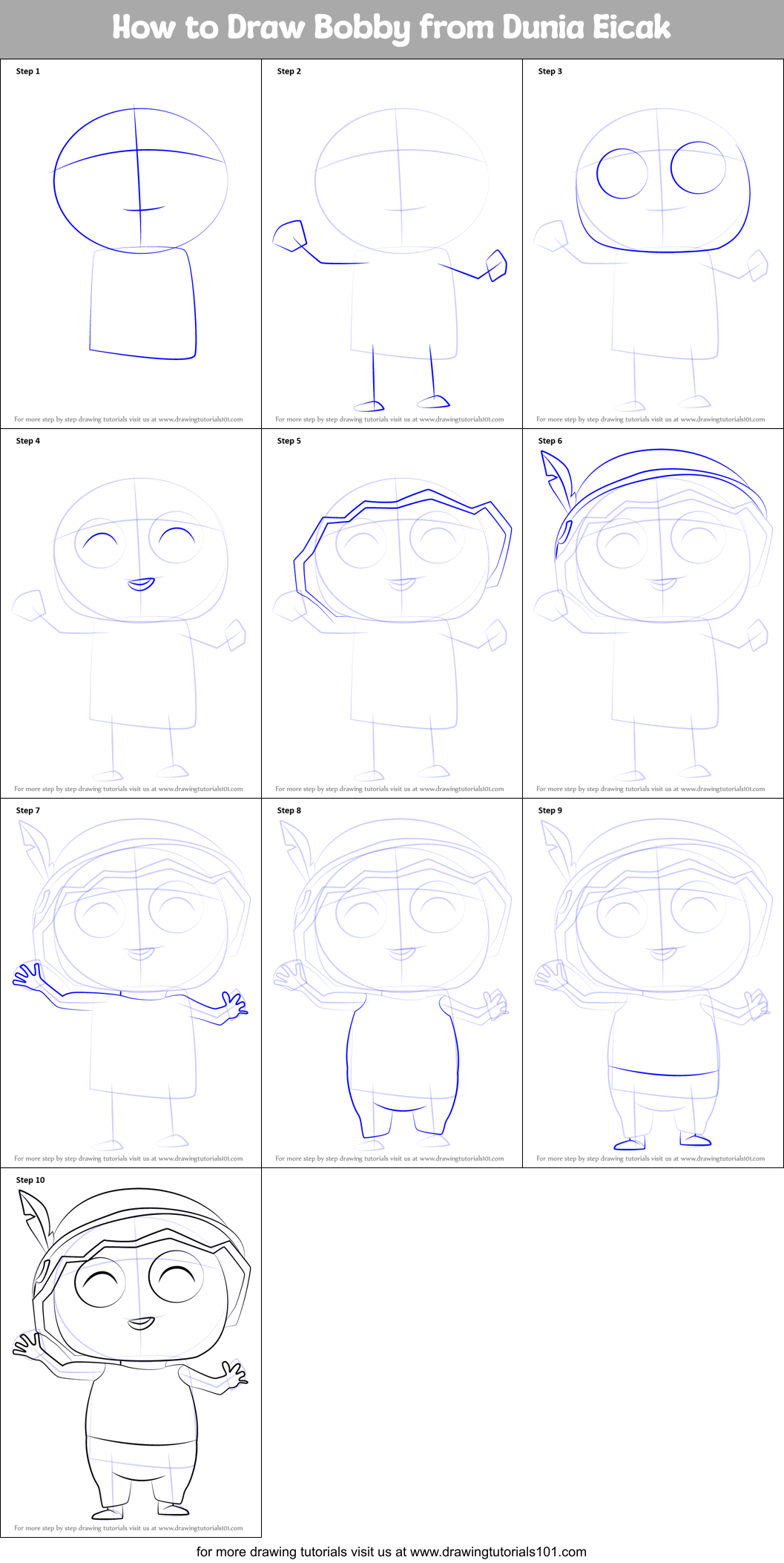 How To Draw Little Bobby: Step by Step and Simple Drawing Guide