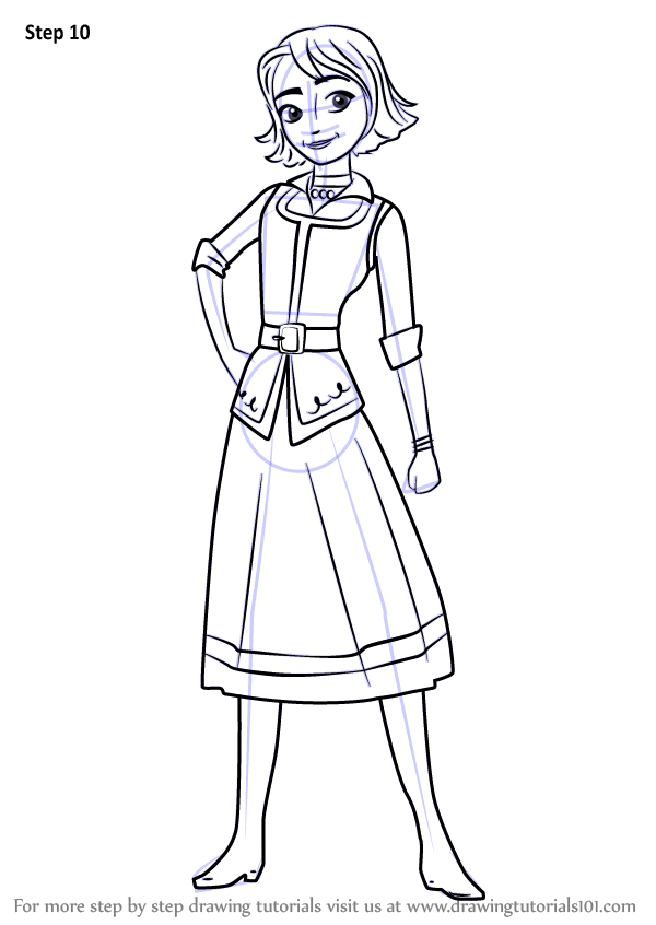 Learn How to Draw Naomi from Elena of Avalor (Elena of Avalor) Step by