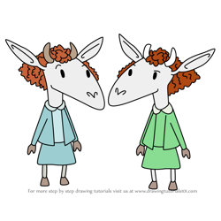 How to Draw Lizzie Goat Mary Goat from Elinor Wonders Why