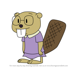 How to Draw Sally Beaver from Elinor Wonders Why