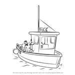 How to Draw Charlie Jones' Boat from Fireman Sam