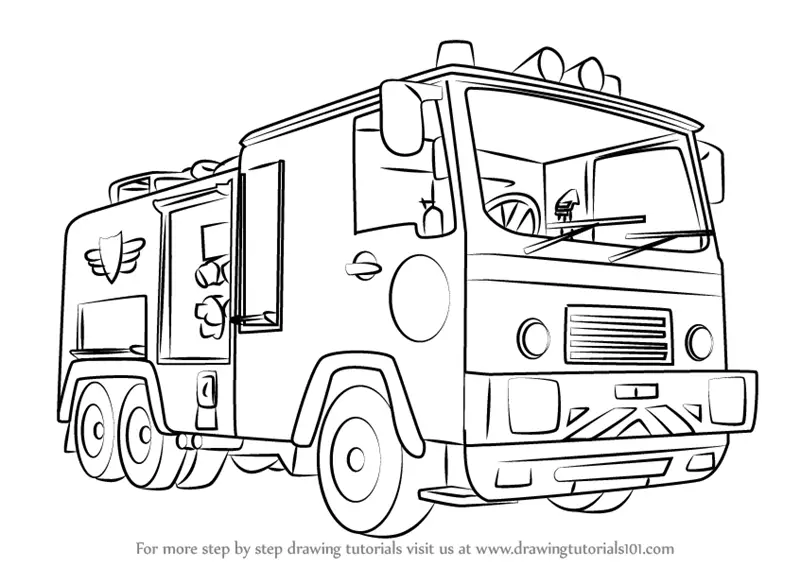 Fireman Sam is hero cartoon coloring pages for kids printable free