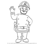 How to Draw Station Officer Steele from Fireman Sam