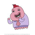 How to Draw Announcer from Fish Hooks