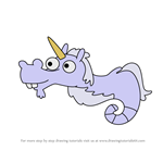How to Draw Baby Unicorn from Fish Hooks