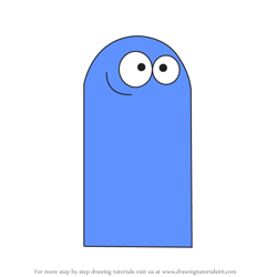 How to Draw Bloo from Fosters Home for Imaginary Friends