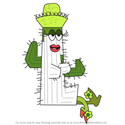How to Draw Cactina from Fosters Home for Imaginary Friends