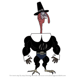How to Draw Captain Mayflower from Fosters Home for Imaginary Friends