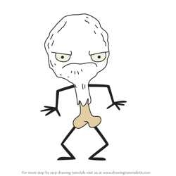 How to Draw Charlie Chicken Leg from Fosters Home for Imaginary Friends