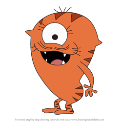 How to Draw One-Eye Cat from Fosters Home for Imaginary Friends