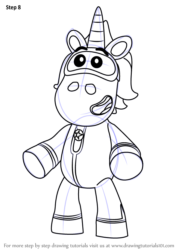 Learn How to Draw Ubercorn from Go Jetters (Go Jetters) Step by Step