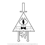 How to Draw Bill Cipher from Gravity Falls