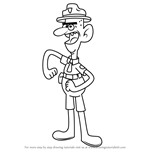How to Draw Deputy Durland from Gravity Falls