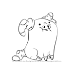 How to Draw Waddles from Gravity Falls