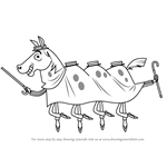 How to Draw Four Man Horse from Grojband