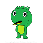 How to Draw Abawon from Happy Tree Friends