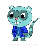 How to Draw Aiden from Happy Tree Friends