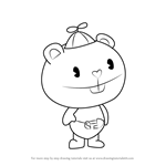 How to Draw Cub from Happy Tree Friends