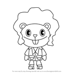 How to Draw Disco Bear from Happy Tree Friends