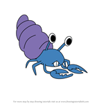 How to Draw Hermit Crab from Happy Tree Friends