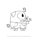 How to Draw Pig Child from Happy Tree Friends