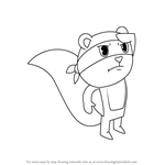 How to Draw Splendont from Happy Tree Friends