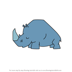 How to Draw The Rhino from Happy Tree Friends