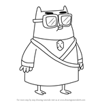How to Draw Doctor Roberts from Harvey Beaks