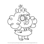 How to Draw Monocle Marla from Harvey Beaks