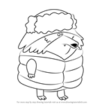 How to Draw Randl from Harvey Beaks