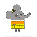 How to Draw Happy's Gran from Hey Duggee