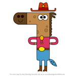 How to Draw Rodeo Horse from Hey Duggee