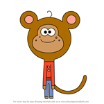 How to Draw Small Monkey from Hey Duggee