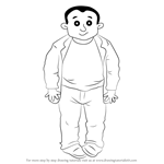 How to Draw Beefy Bert from Horrid Henry