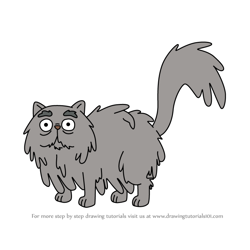 How to Draw Matted Cat from HouseBroken