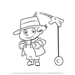 How to Draw Gadget Boy from Inspector Gadget