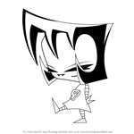 How to Draw Gaz from Invader Zim