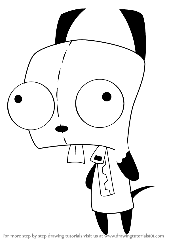 invader zim character drawings