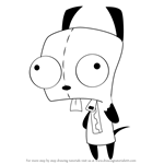 How to Draw GIR from Invader Zim
